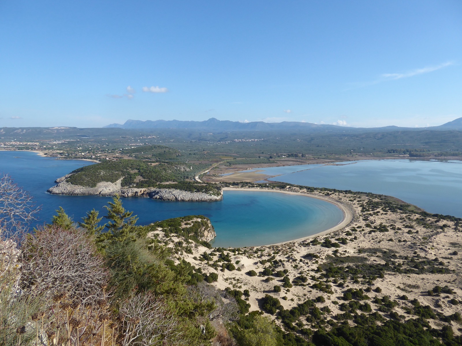 Voidokilia beach with its distinctive Omega shape, filming location for The Odyssey